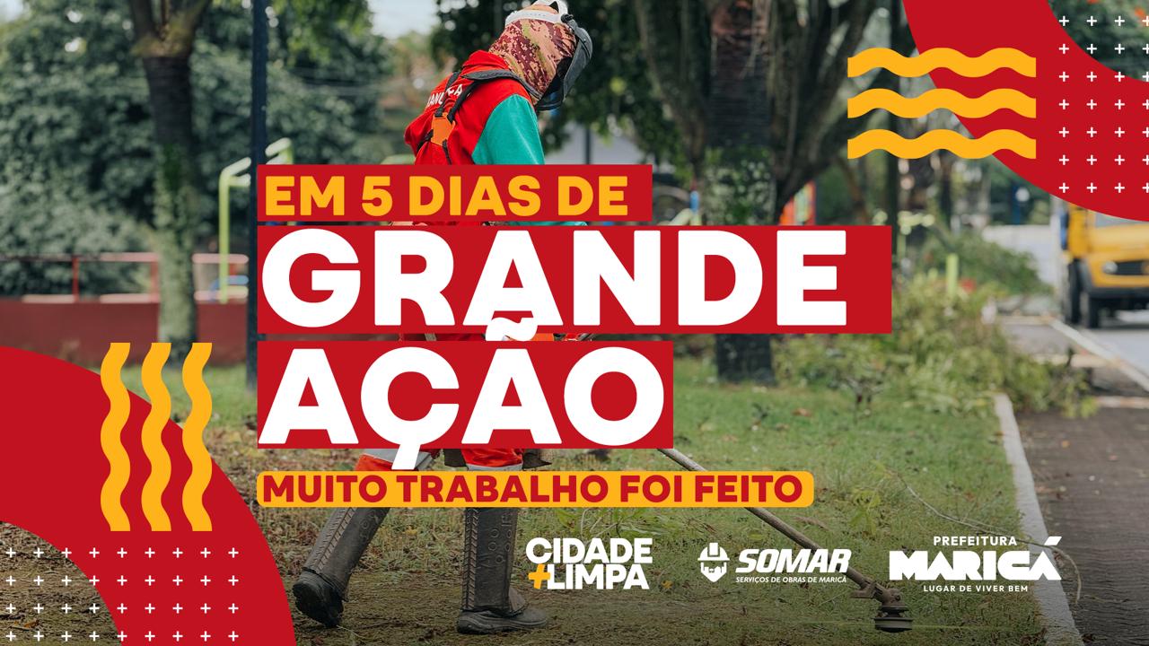 Confira os resultados do mutirão Cidade Mais Limpa em Maricá